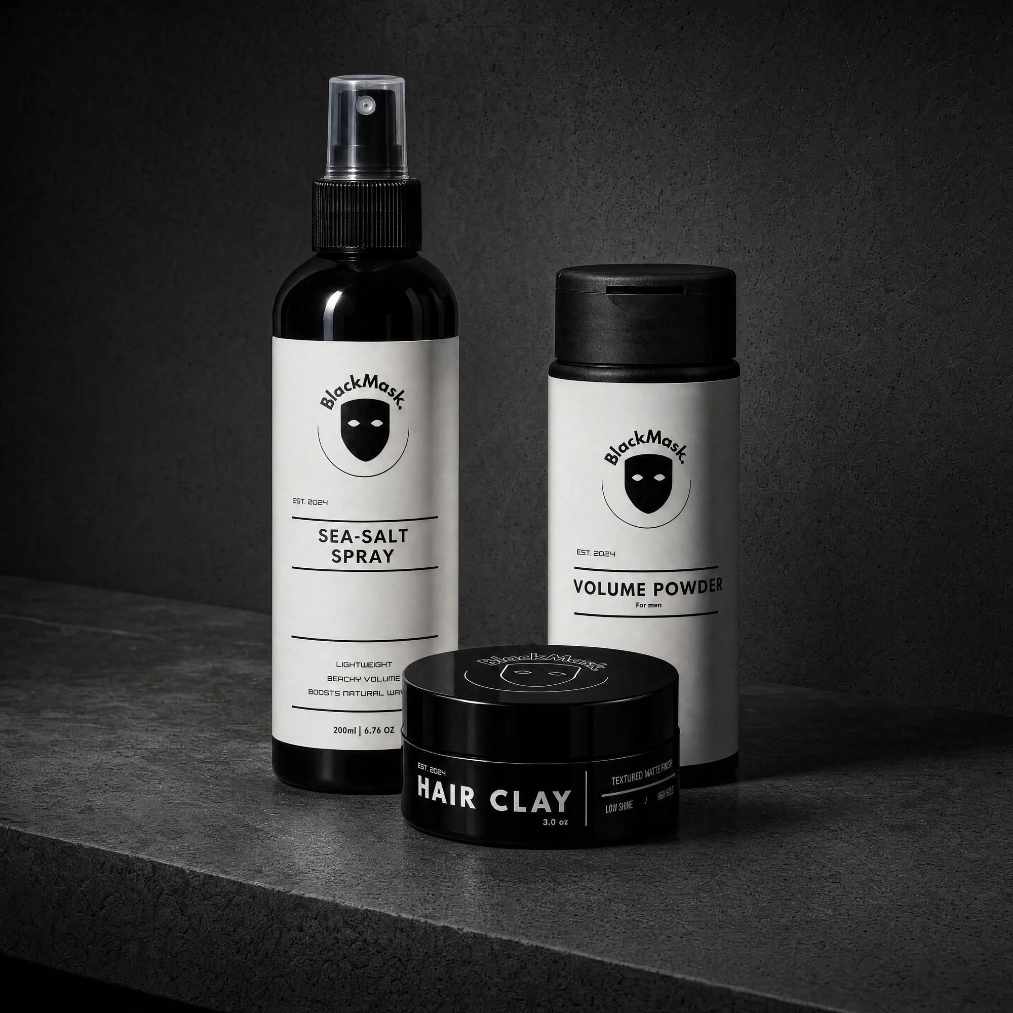 BLACKMASK Spray, Clay & Powder three-product bundle