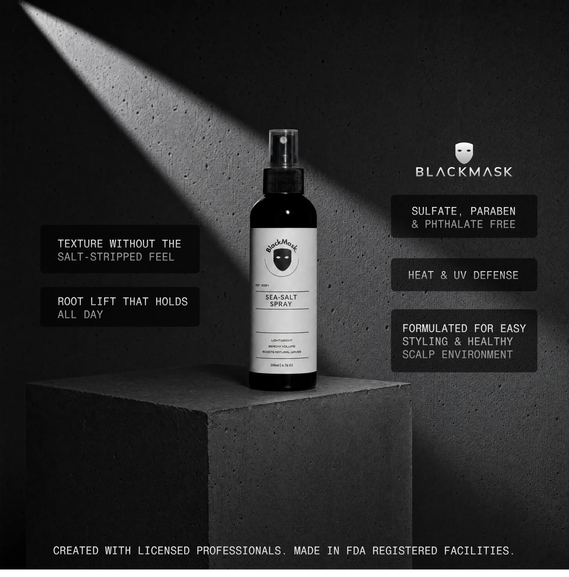 BLACKMASK Sea-Salt Spray bottle